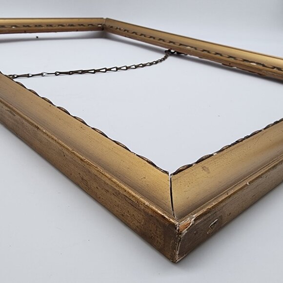 Art Deco Wood Picture Photo Frame Gesso AS IS 13.5"x18.75" VTG - Picture 13 of 15